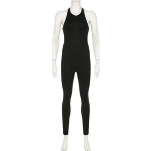 Women's Sleeveless Bodycon Yoga Jumpsuit Rieworkes