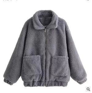 Winter warm lamb hair pocket cotton coat Rieworkes