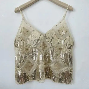 Women's Embroidered Sequin Beaded Sling Rieworkes