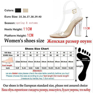 Jelly Crystal Leopard Open Toed High Heels Rieworkes
