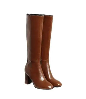 Women's Retro Square Toe Boots with Side Zipper Rieworkes