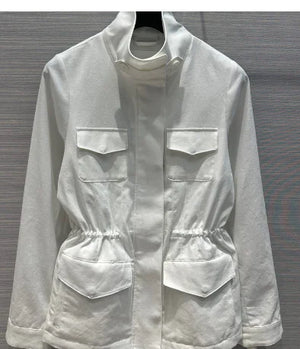 Fashionable Women's Drawstring Waist Jacket 2020 Fall/Winter Mimarta
