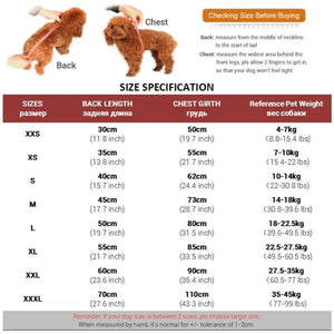 Winter Thick Warm Dog Coat Rieworkes