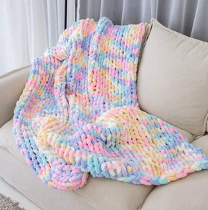 Chunky Knitted Blanket Rieworkes