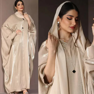 Elegant Muslim Satin Robe for Women Mimarta