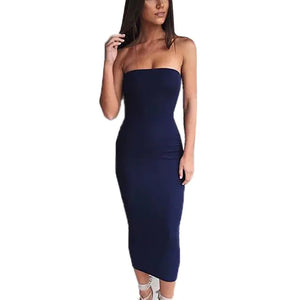 Strapless Long Elegant Dress Rieworkes