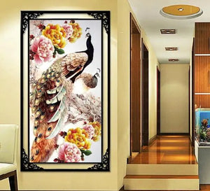 Peacock Diamond Painting Cross Stitch DIY Kit Mimarta
