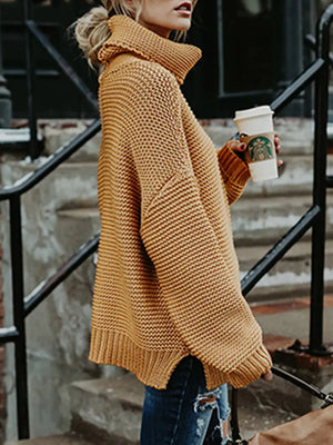 Warm Knitted Turtleneck Sweater Women Rieworkes