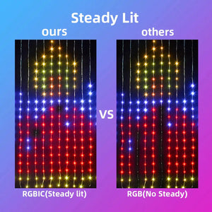 Color Waves LED Curtain Sync Lights Rieworkes