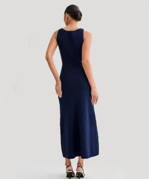 Elegant Knitted Sleeveless Long Dresses Mimarta