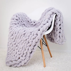 Chunky Knitted Blanket Rieworkes