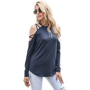 Chic Long Sleeve Off-Shoulder Top for Women Rieworkes