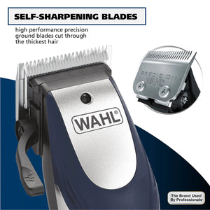 Wahl Lithium Ion Pro Rechargeable Cordless Hair Clippers for Men, Woman, & Children with Smart Charge Technology for Convenient at Home Haircutting - Model 79470 Sliver 22 Piece Set Rieworkes