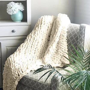 Chunky Knitted Blanket Rieworkes