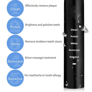 Powerful Ultrasonic Sonic Electric Toothbrush Rieworkes