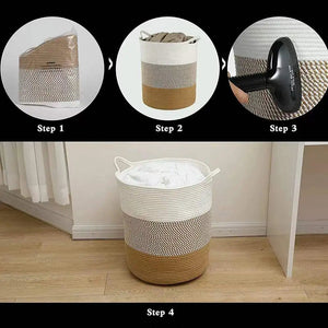 Thick Heavy Cotton Rope Laundry Bucket Rieworkes