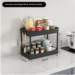 Multi-Tier Kitchen Floor Standing Storage Cart Rieworkes