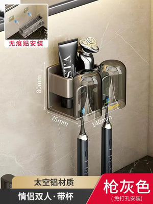 Wall-Mounted Toothbrush and Cup Holder for Bathroom Mimarta