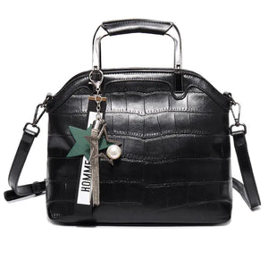 Crocodile Leather Backpack with Dual Straps Mimarta
