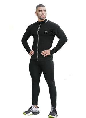 Kewlioo Mens Full Sauna Suit Shirt and Pants Combo - Heat Trapping Sweat Compression Vest & Pants Sweat More & Look Great Gym Workout Exercise Versatile Heat Shaper Shaper Jacket (Black 2XL) Mimarta