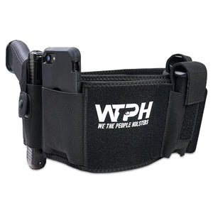 We The People Holsters - Universal Belly Band Holster for Concealed Carry - Gun Holster for Men & Women - Concealed Carry Belt Fits with Most Sub-Compact Compact & Full-Sized Pistols - Medium - Left Mimarta