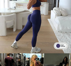Three-stage Hip Lifting Seamless Low Waist Yoga Trousers Fitness Rieworkes
