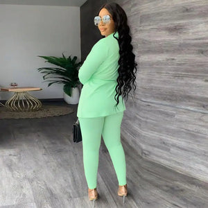 V-Neck Lace-up Shirt Tight Pants Two-piece Suit Rieworkes