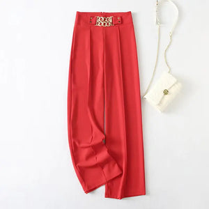 Elegant High-Waist Stretchy Wide-Leg Pants for Women Mimarta