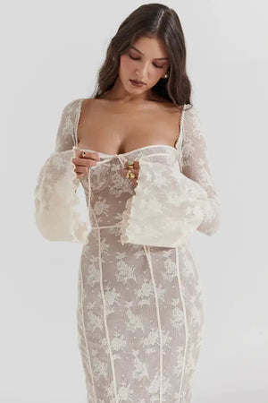 Sexy Lace Backless Slim Outfits Rieworkes