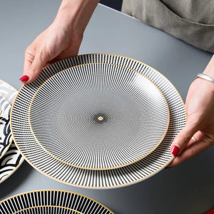 Geometric Pattern Ceramic Plate Rieworkes