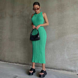 Summer Dresses Knitted Tank Long Sweater Rieworkes