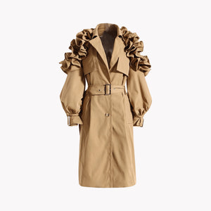 Ruffle Trench Coat Rieworkes