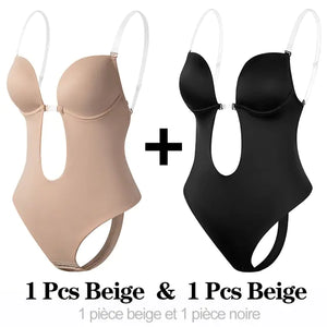 Shapewear Bodysuit Women Deep V-Neck Rieworkes