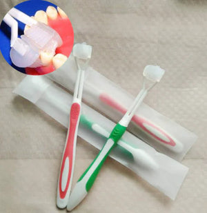 Three-headed toothbrush three-sided toothbrush Rieworkes