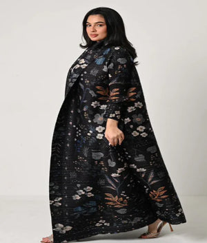 Pleated Print Plus Robe Mimarta