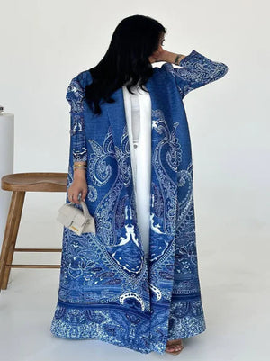 Pleated Print Plus Robe Mimarta