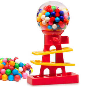 Tower Gumball Machine for Kids - 10" Gum Machine and Toy Bank - Candy Machine Dispenser Includes 25 Dubble Bubble Gum Balls - Great Candy Dispenser Machine Gift Toys for Girls and Boys - Playo (Red) Mimarta