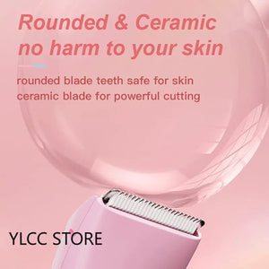 Waterproof Electric Bikini Trimmer for Women - Cordless Body Hair Shaver and Painless Epilator for Legs Rieworkes