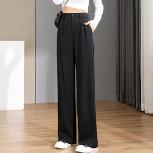 Women Chic Office Wear Straight Pants Rieworkes