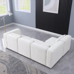 Modular Sofa BEIGE Chenille Fabric, Simple And Grand, The Seat And Back Is Very Soft. This Is Also A KNOCK DOWN Sofa Rieworkes