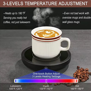 Versatile 110V/220V Electric Coffee Mug Warmer - Keep Your Drinks Hot with Our Stylish Heating Pad Coaster! Perfect for Tea, Milk, and More! Rieworkes