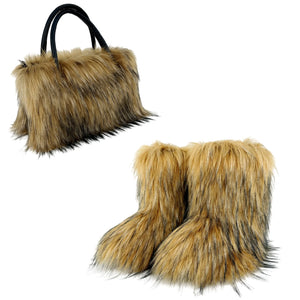 Versatile Luxury Raccoon Fur Handbag Mimarta