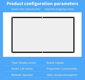 Portable Projector Curtain For Home Cinema & Office Rieworkes