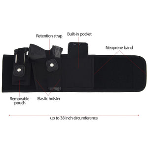 Belly Band Holster Concealed Carry Gun Wrap Holster Elastic Waist Large Pistol Mimarta
