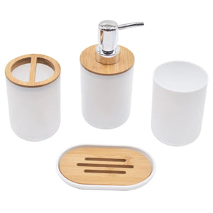 Light Luxury Bamboo Wood Bathroom Set Rieworkes