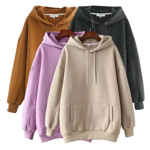Casual Solid Color Plus Velvet Sweater for All Seasons Mimarta