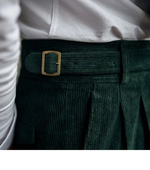 Corduroy Straight High Waist Casual Pants Men Rieworkes