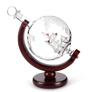 Whiskey Decanter Globe Wine Aerator Glass Set Rieworkes