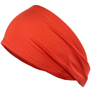 Kenz Laurenz Performance Headband Moisture Wicking Athletic Sports Head Band Wide Head Band Sweatband - Workout Soccer Softball Basketball (Red) Mimarta