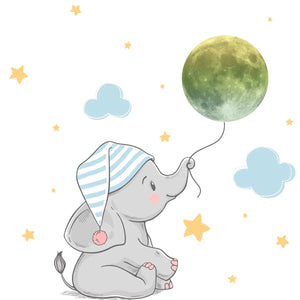 KG001-C Glow-in-the-Dark Elephant Wall Stickers Mimarta